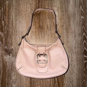 Vintage Y2K Elegant Pink Leather Shoulder Bag